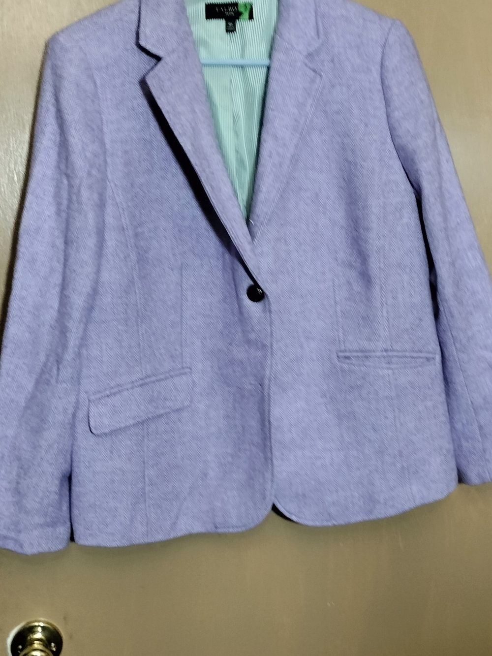 Talbots Lavender Tailored Single-Button Blazer
